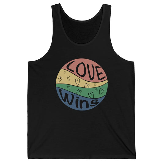 Vintage Love Wins LGBT Gay Pride Month Love Is Love Unisex Jersey Tank