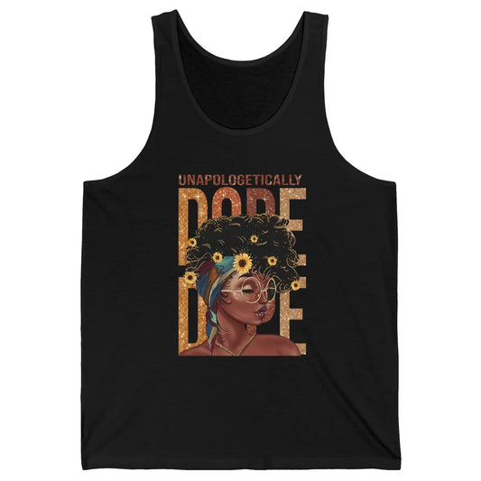 Unapologetically Dope Black Girl Black Pride Afro American Unisex Jersey Tank