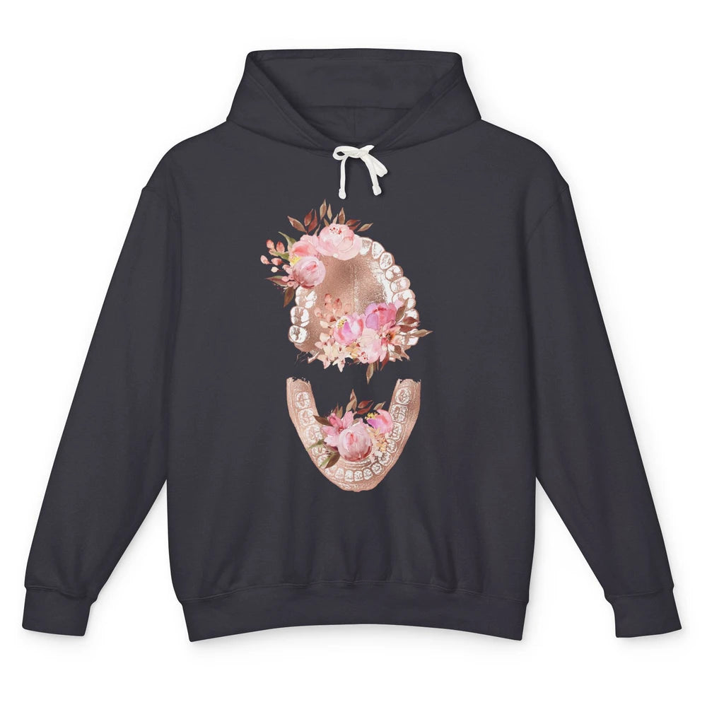 Vintage Floral Tooth Dental Hygienist Dentist Life Unisex Lightweight Hoodie