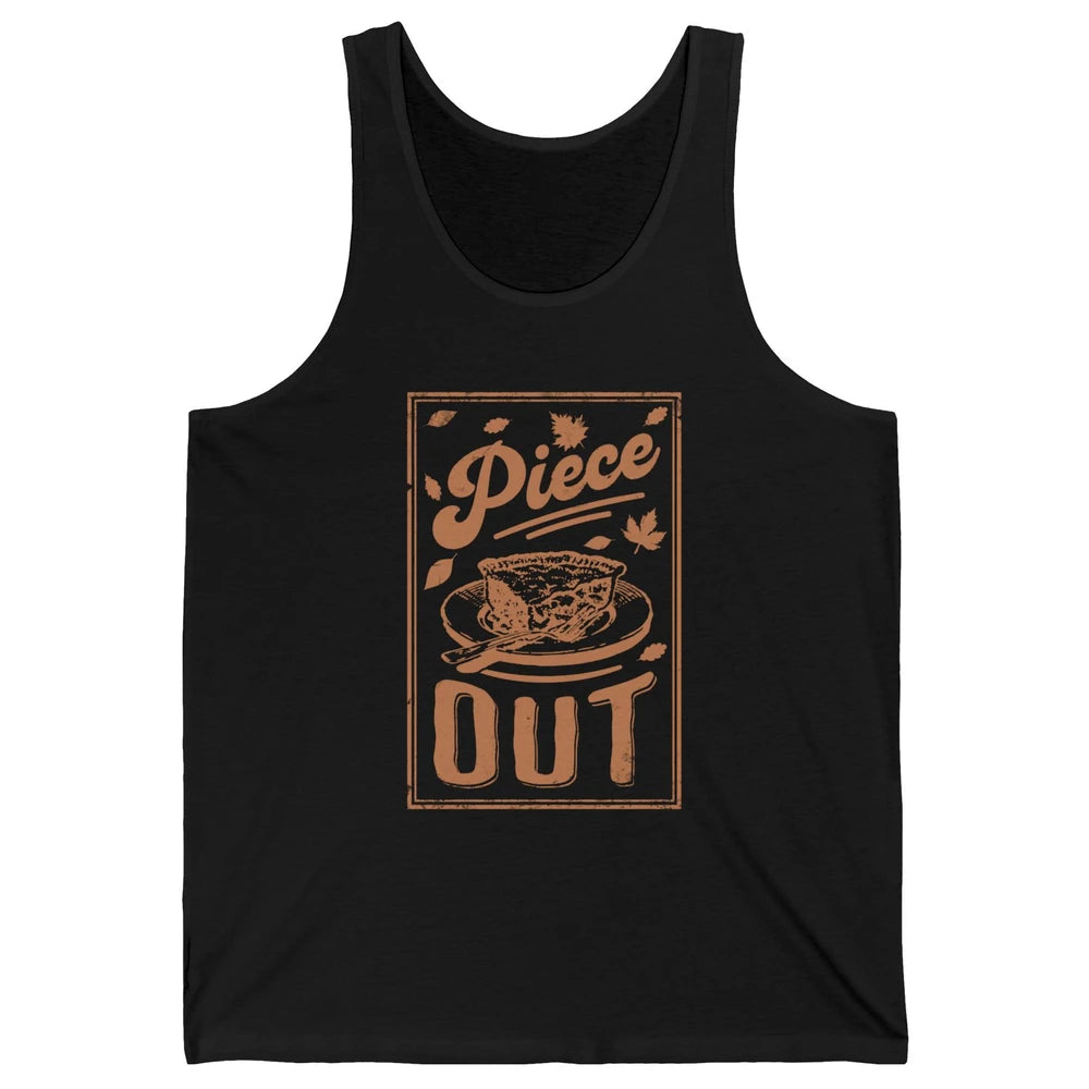 Retro Piece Out Pumpkin Pie Thanksgiving Dinner Fall Food Unisex Jersey Tank