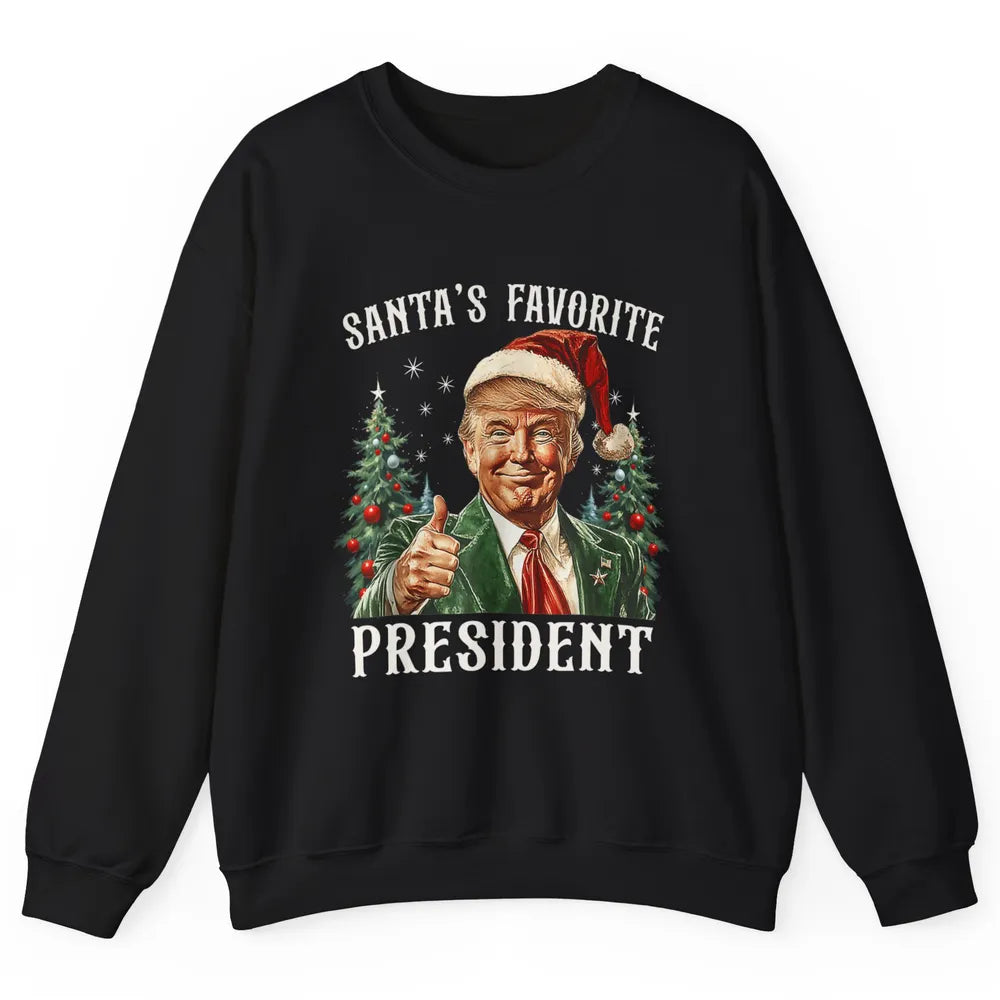 Funny Donald Trump Christmas Santa Favorite President Xmas Unisex Crewneck Sweatshirt