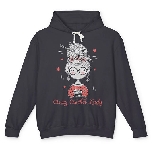 Cute Crocheting Crazy Crochet Lady Yarning Knitting Women Unisex Lightweight Hoodie