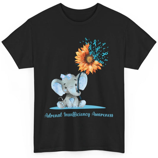 Adrenal Insufficiency Awareness Baby Elephant Sunflower Classic Unisex T-Shirt