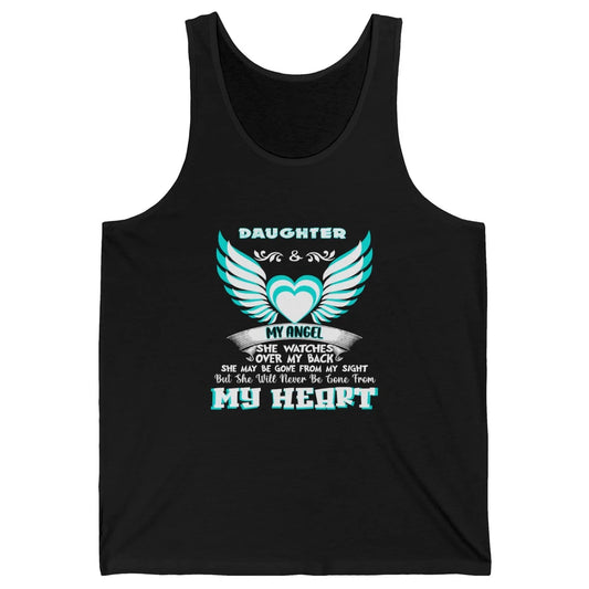 Angel Guardian She Watch Over My Back My Daughter In Heaven Unisex Jersey Tank