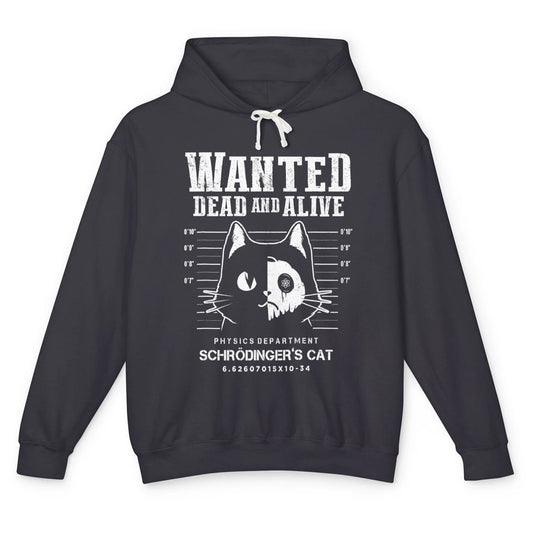 Happy Halloween Cat Wanted Dead And Alive Horror Physics Cat Unisex Lightweight Hoodie