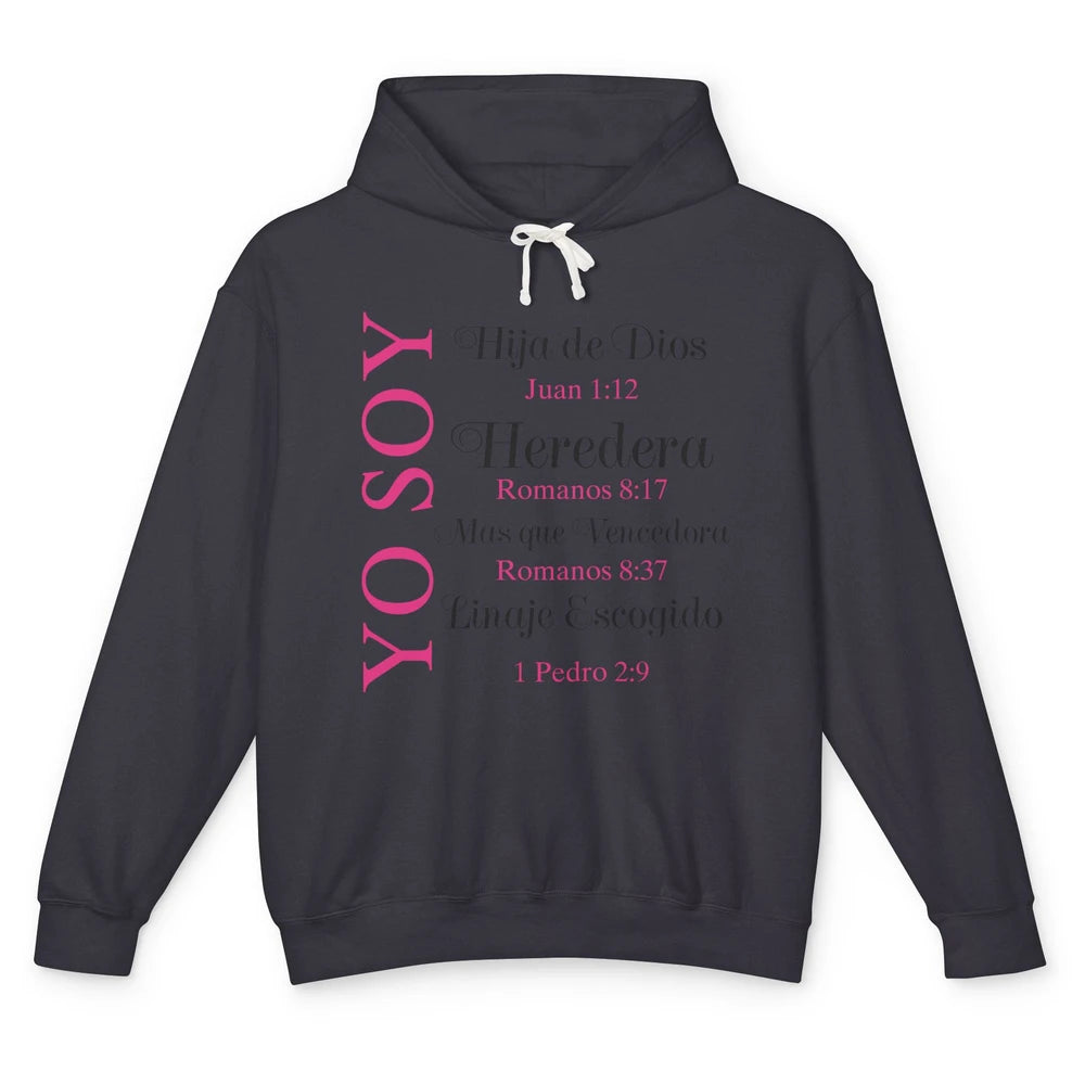 Christian Yo Soy Inspiracion Bible Verse Spanish Religiosa Unisex Lightweight Hoodie