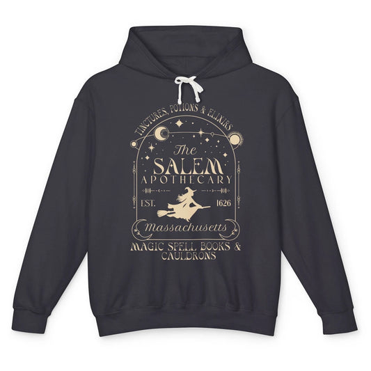 Retro Salem Apothecary Since 1626 Halloween Salem Witches Unisex Lightweight Hoodie