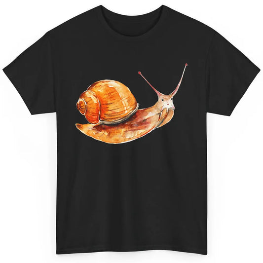 Cute Snail Motif Mollusk Shell Colorful Retro Vintage Snails Classic Unisex T-Shirt