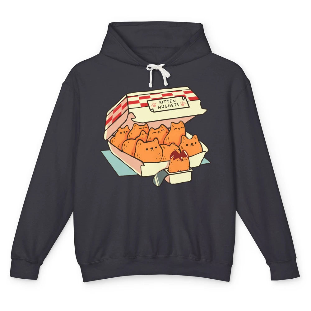 Kitten Nuggets Fast Food Cat Funny Cat Lovers Gift Nuggets Unisex Lightweight Hoodie