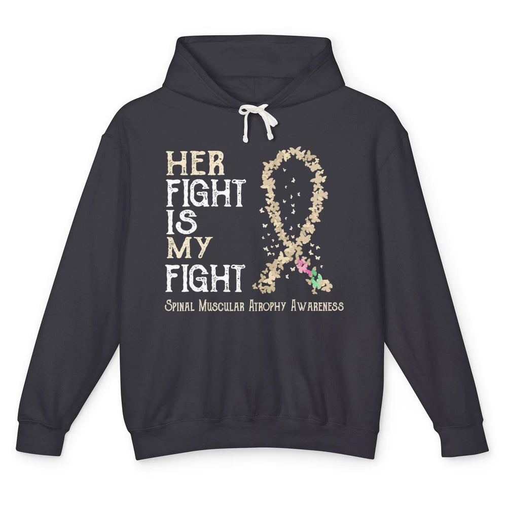 Her Fight My Fight Cream Ribbon Spinal Muscular Atrophy SMA Unisex Lightweight Hoodie