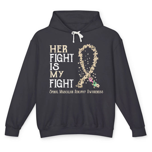 Her Fight My Fight Cream Ribbon Spinal Muscular Atrophy SMA Unisex Lightweight Hoodie