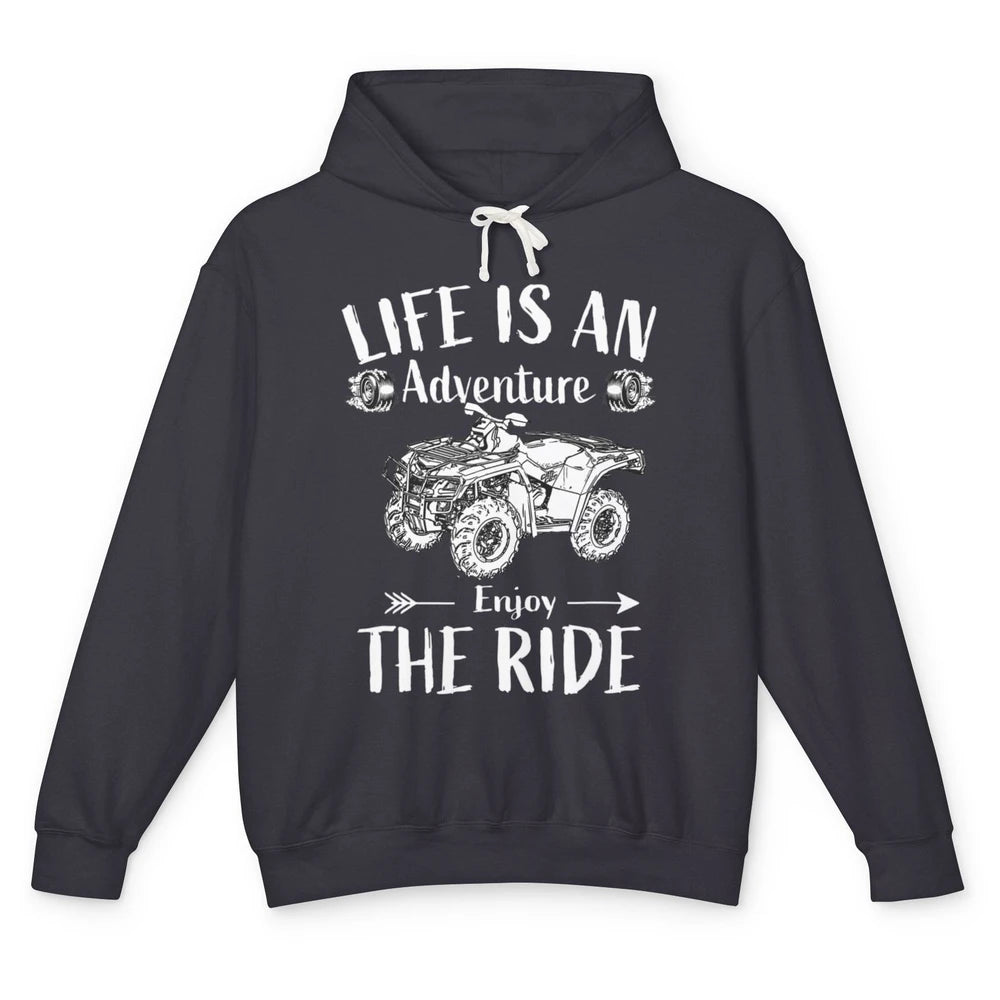 Retro Enjoy The Ride ATV Rider UTV Mud Riding SXS Offroad Unisex Lightweight Hoodie