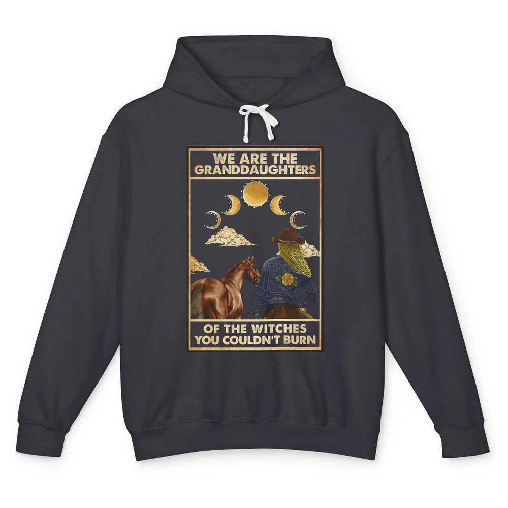 We're The Granddaughters Of Witches Western Cowgirl Horse Unisex Lightweight Hoodie