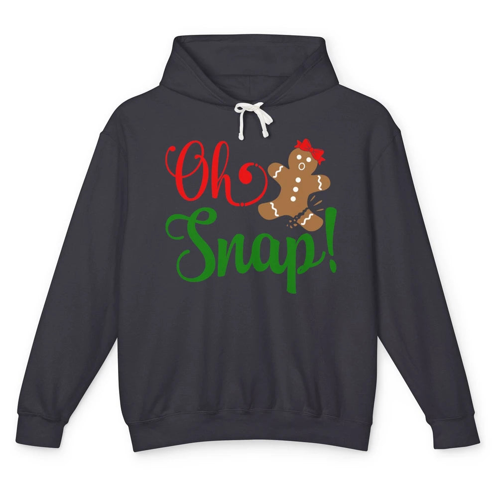 Funny Gingerbread Broken Oh Snap Western Christmas Cookies Unisex Lightweight Hoodie