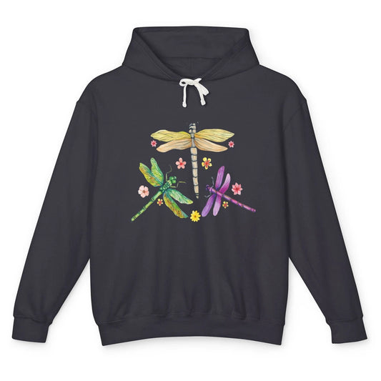 Cool Vintage Colorful Dragonfly Suicide Prevention Awareness Unisex Lightweight Hoodie