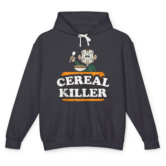 Funny Cereal Killer Food Pun Humor Halloween Spooky Season Unisex Lightweight Hoodie