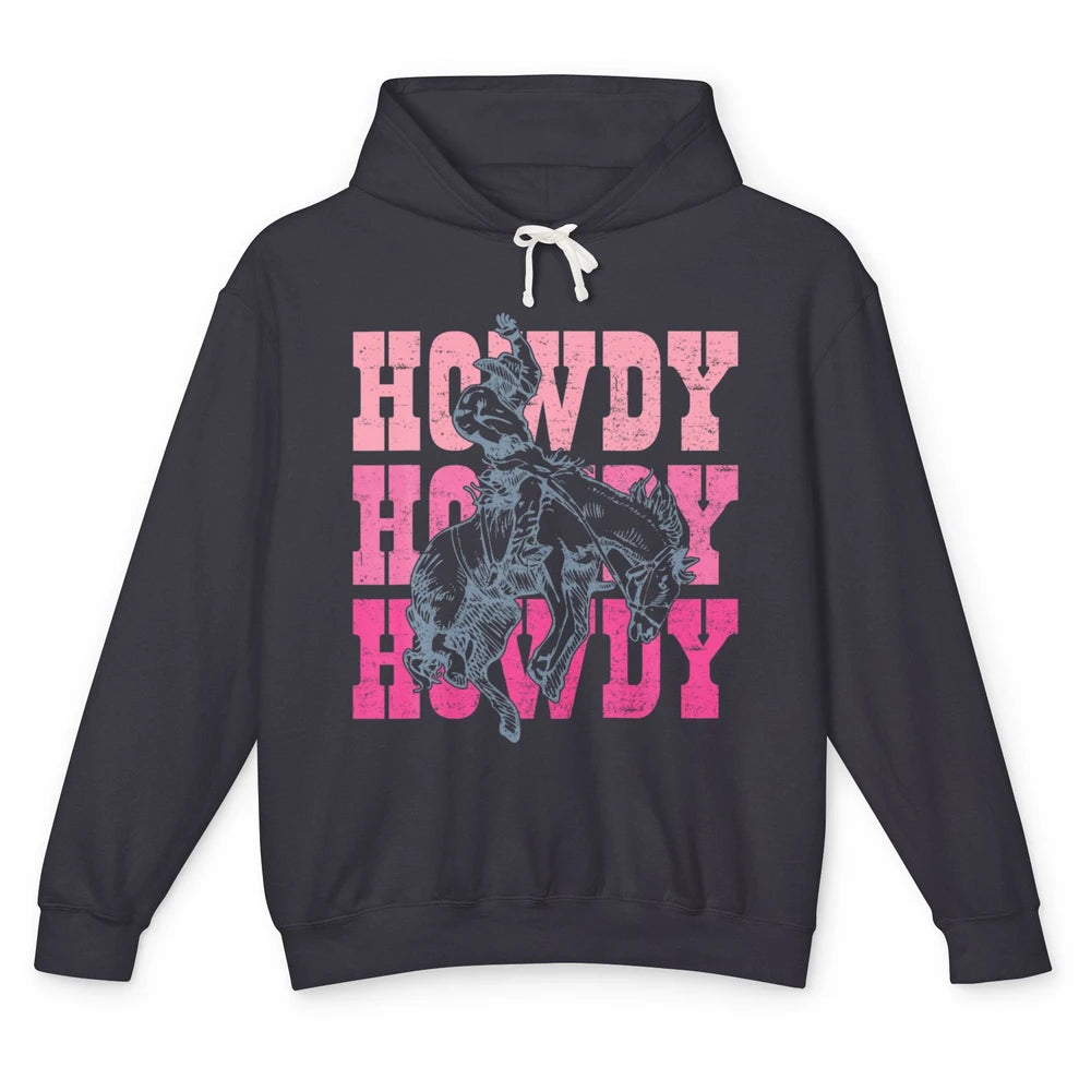 Groovy Howdy Cowboy Rodeo Western Country Retro Riding Horse Unisex Lightweight Hoodie