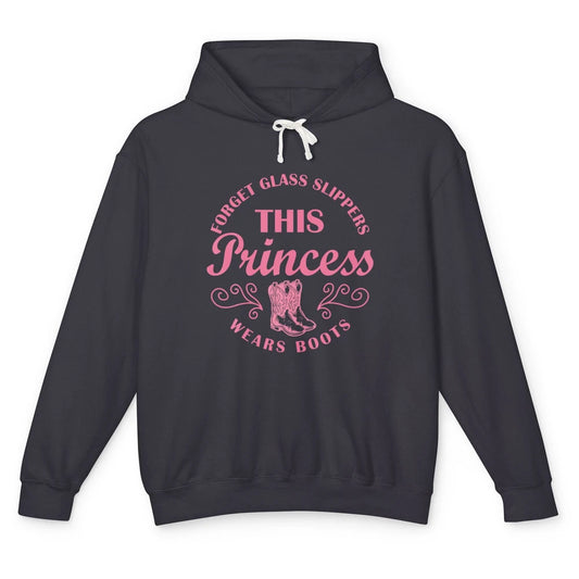 Princess Cowboy Boots Western Country Cowgirl Girls Rodeo Unisex Lightweight Hoodie