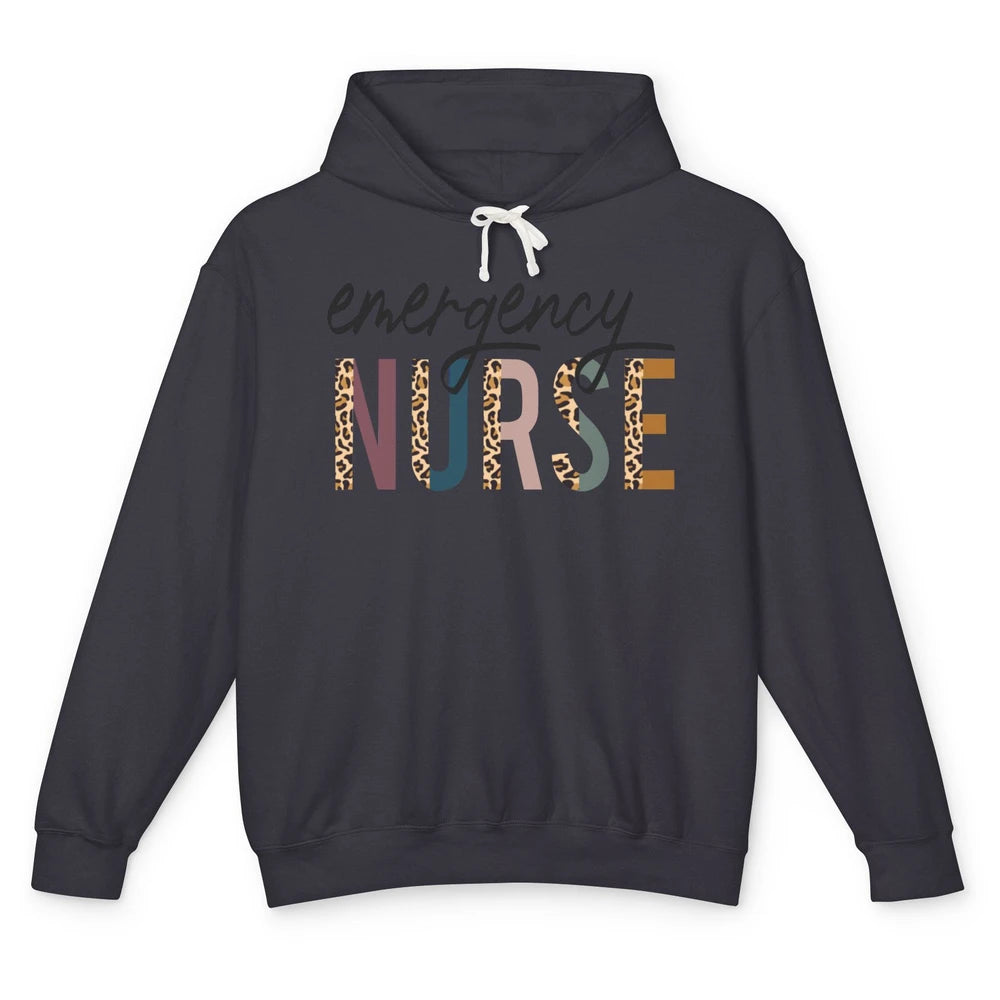 Emergency Nurse Leopard Nurse Gift Unisex Lightweight Hoodie