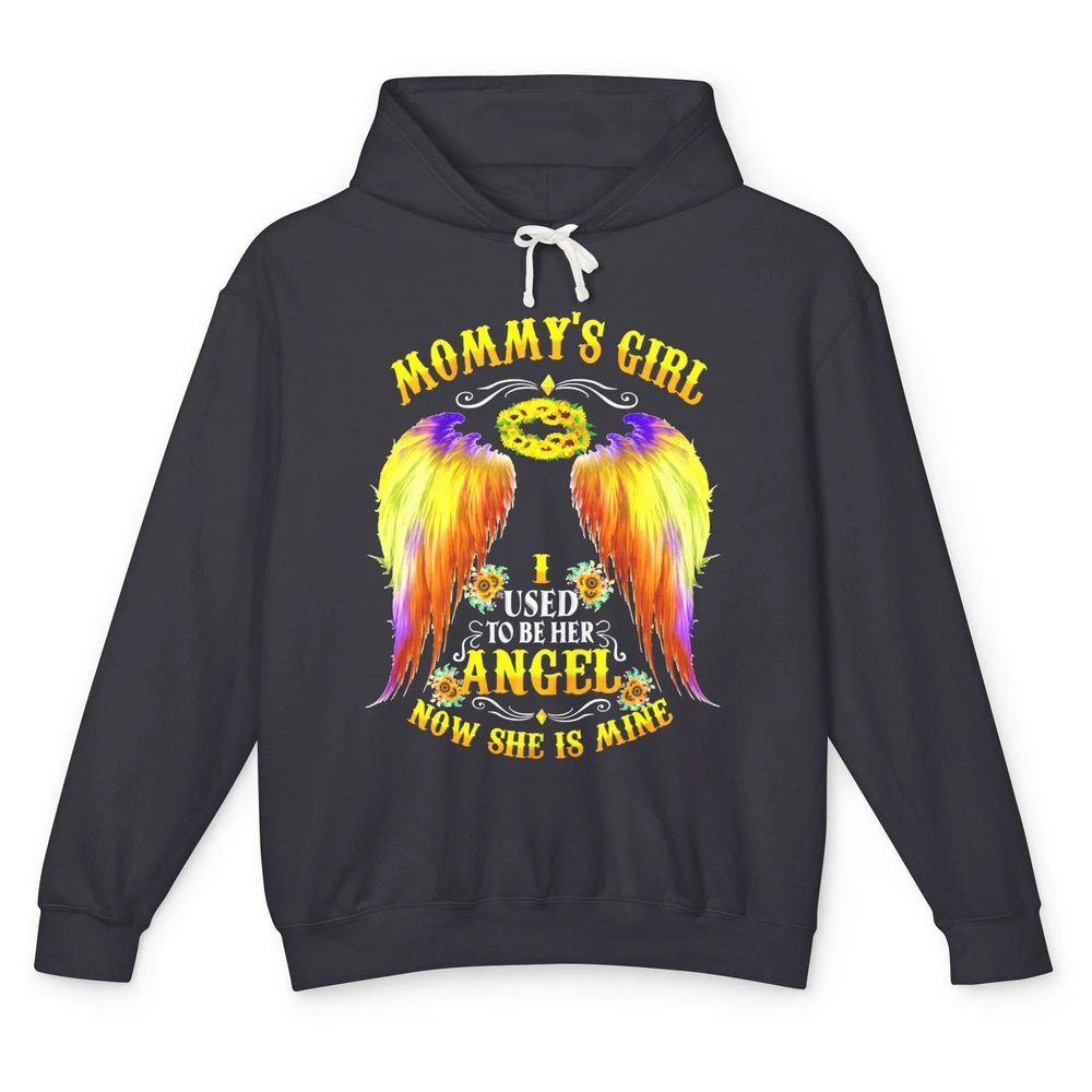 Mommy's Girl I Used To Be Her Angel Now She Is Mine Mom Gift Unisex Lightweight Hoodie