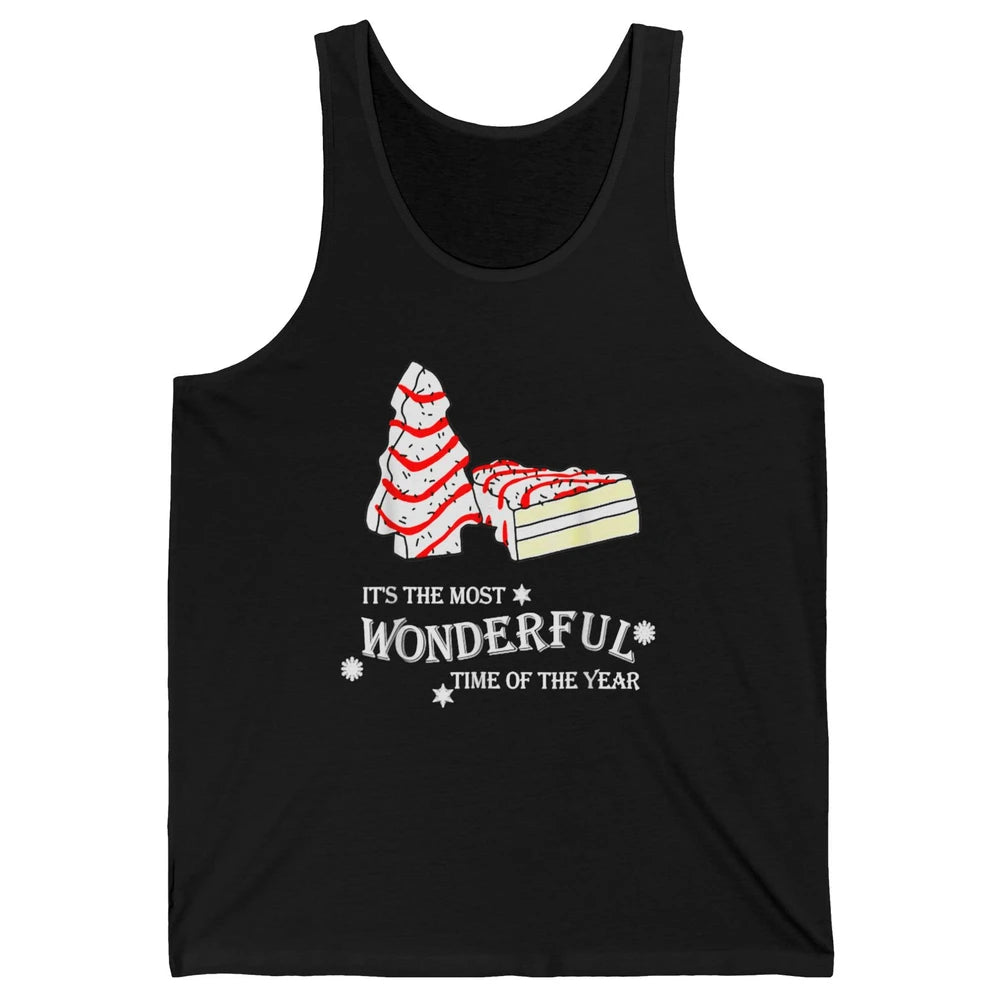 Merry Christmas Its The Most Wonderful Time Xmas Tree Cakes Unisex Jersey Tank