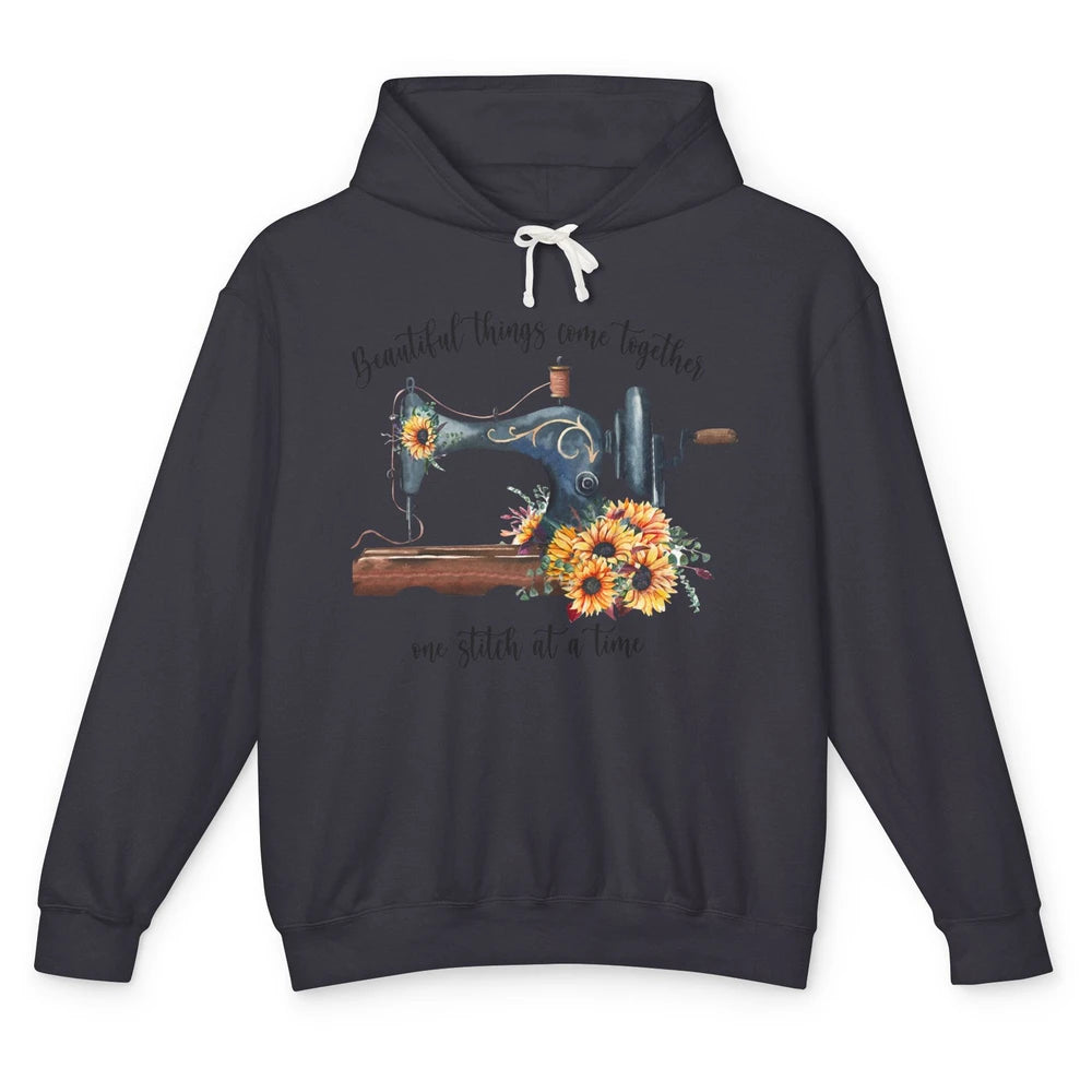 Sewing Beautiful Things Come Together One Stitch At A Time Unisex Lightweight Hoodie