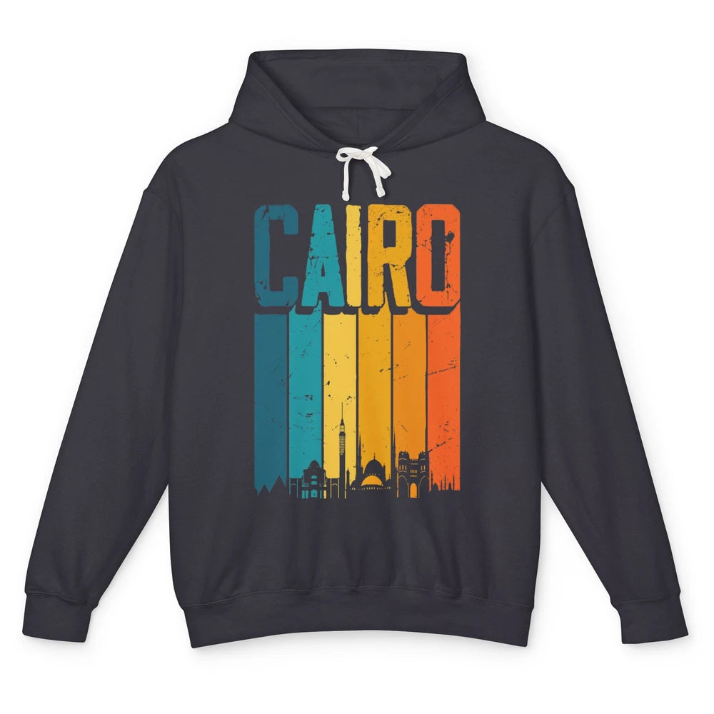 Ancient Pyramids Mystery Cairo Egypt Egyptian Sunset Skyline Unisex Lightweight Hoodie