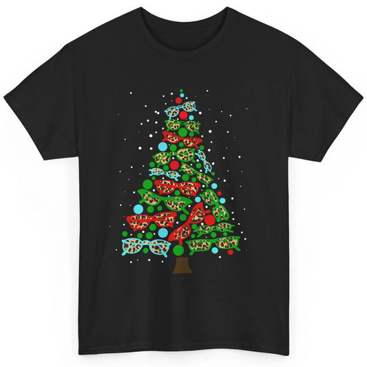 Funny Optometrist Sunglasses Christmas Tree Optician Leopard Classic Unisex T-Shirt