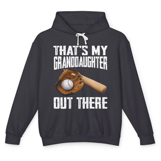 That's My Granddaughter Out There Baseball Grandma Grandpa Unisex Lightweight Hoodie