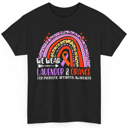 Wear Lavender Orange Rainbow Psoriatic Arthritis Month PsA Classic Unisex T-Shirt