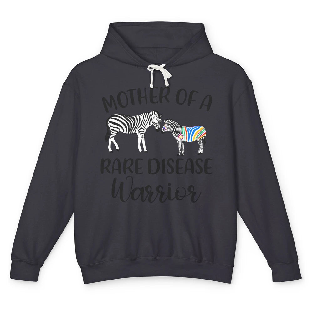 Mother Of A Rare Disease Warrior Zebra Rare Disease Mom Unisex Lightweight Hoodie