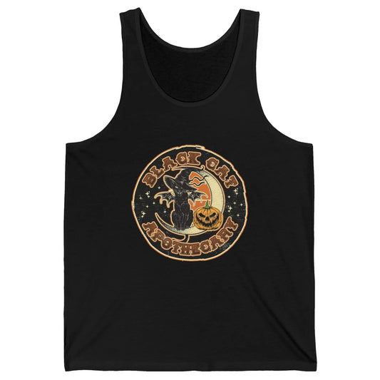 Black Cat Apothecary Cat Witch Pumpkin Halloween Costume Unisex Jersey Tank