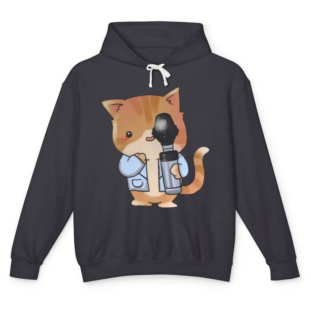 Cute Cat Phoropter Eye Check Optometrist Optician Life Gift Unisex Lightweight Hoodie