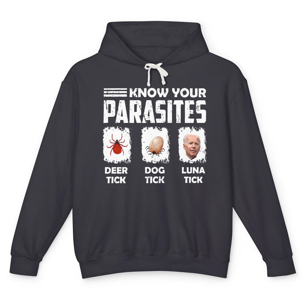 Know Your Parasites Anti Joe Biden Republican Trump Support Unisex Lightweight Hoodie