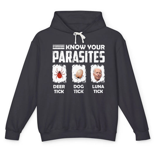 Know Your Parasites Anti Joe Biden Republican Trump Support Unisex Lightweight Hoodie