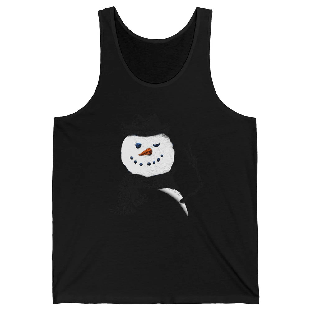 Snowman Peace Sign Christmas Snow Frosty Winter Xmas Gift Unisex Jersey Tank