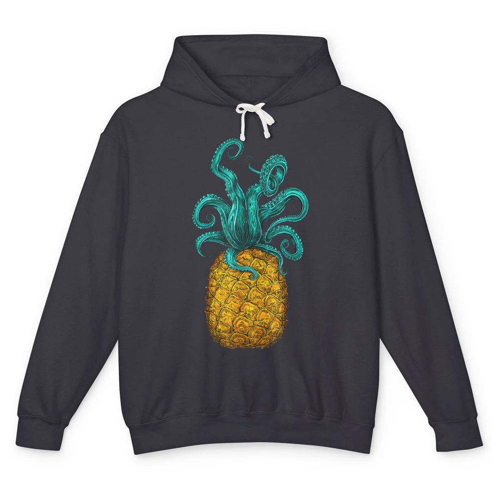 Cute Hawaiian Octopus Pineapple Aloha Beach Hawaii Island Unisex Lightweight Hoodie