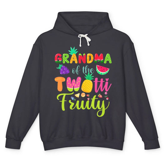 Grandma Of The Twotti Fruity 2nd Birthday Summer Fruit Nana Unisex Lightweight Hoodie