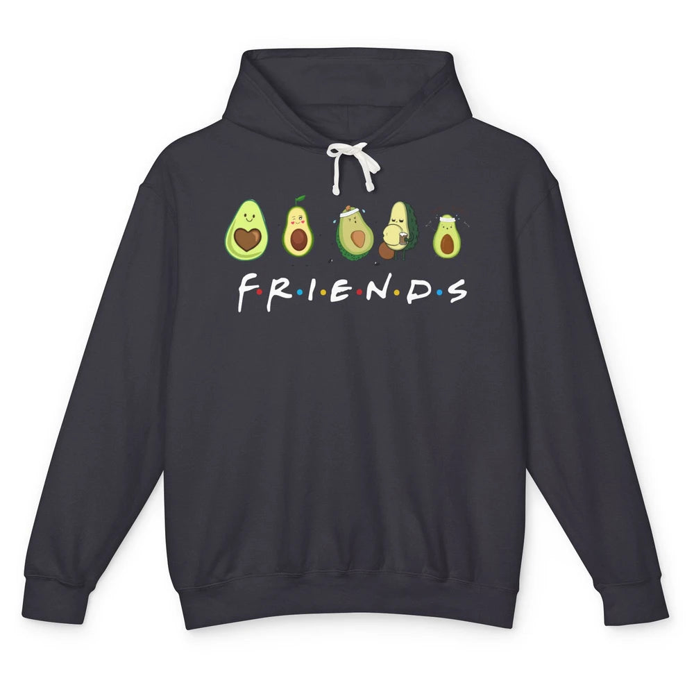 Avocado Friends Funny Avocado Running Drinking Avocado Lover Unisex Lightweight Hoodie