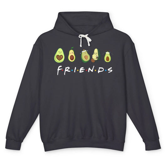 Avocado Friends Funny Avocado Running Drinking Avocado Lover Unisex Lightweight Hoodie