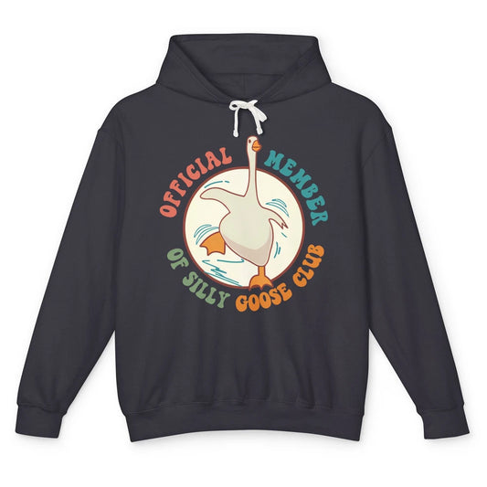 Funny Goose Official Member Of Silly Goose Club Sarcastic Unisex Lightweight Hoodie