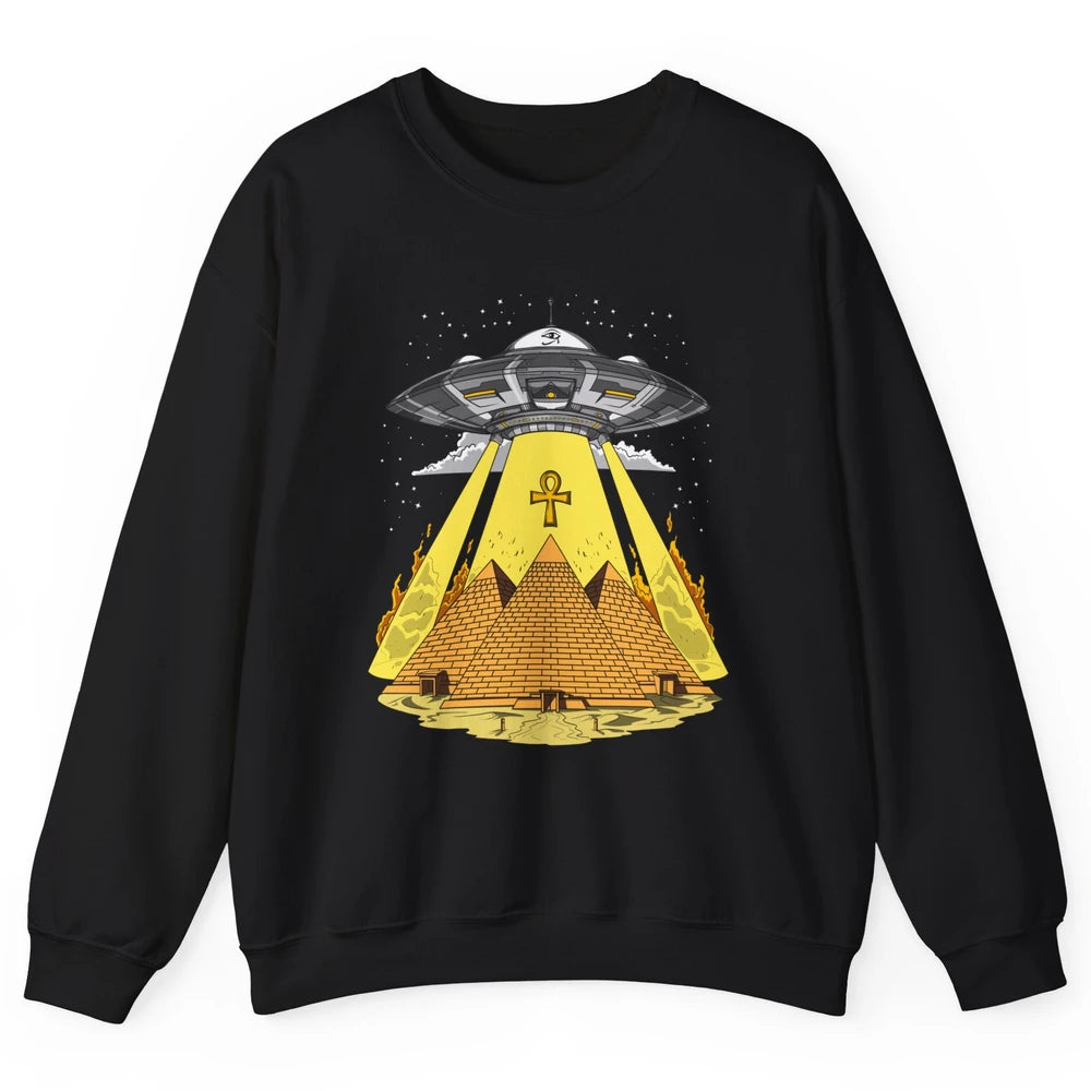 Ancient Egyptian Pyramids Alien Space Annunaki Conspiracy Unisex Crewneck Sweatshirt