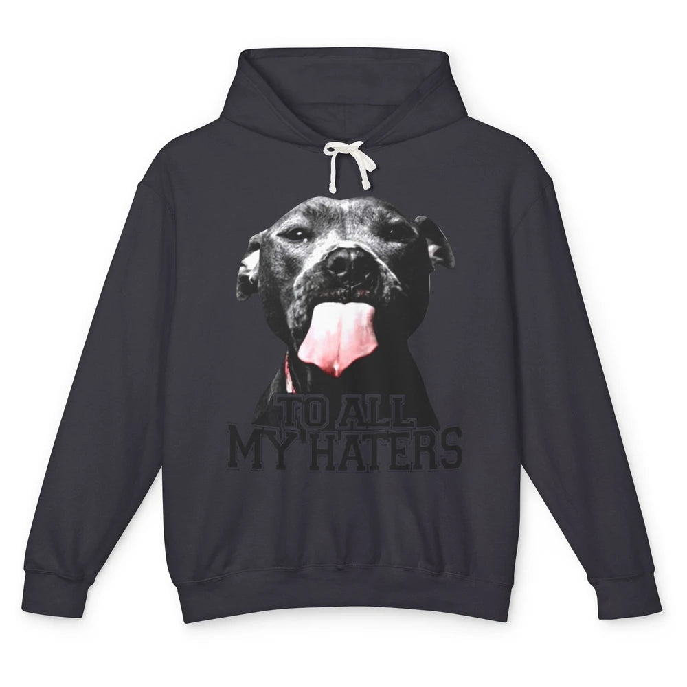 Funny Pitbull To All My Haters Dog Mom Dad Mothers Day Gift Unisex Lightweight Hoodie