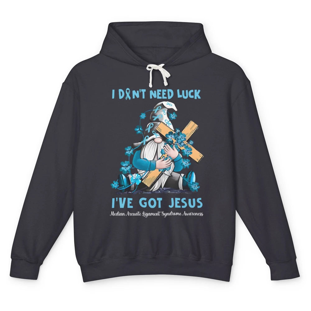 Median Arcuate Ligament Syndrome Gnome I've Got Jesus Faith Unisex Lightweight Hoodie