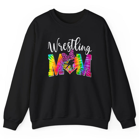 Vintage Sports Wrestling Mom Mama Martial Art Tie Dye Retro Unisex Crewneck Sweatshirt