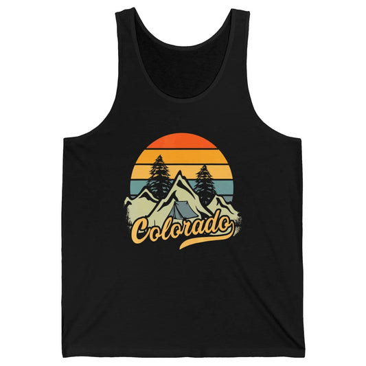 Vintage Nature Colorado Retro Mountain Hiking Camping Travel Unisex Jersey Tank