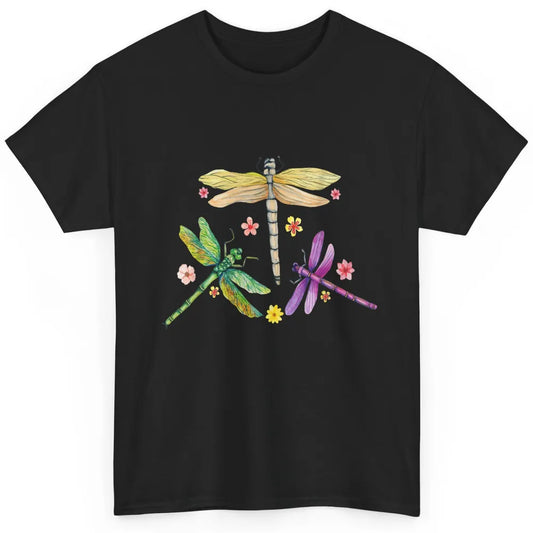 Cool Vintage Colorful Dragonfly Suicide Prevention Awareness Classic Unisex T-Shirt