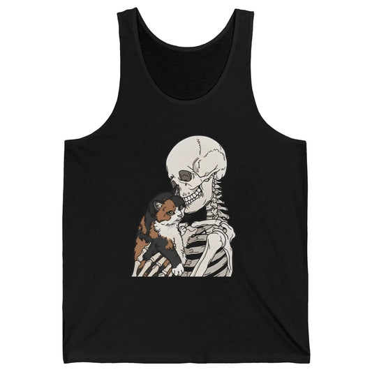 Cat And Skeleton Best Friends Of Cats Funny Cat Lovers Gift Unisex Jersey Tank