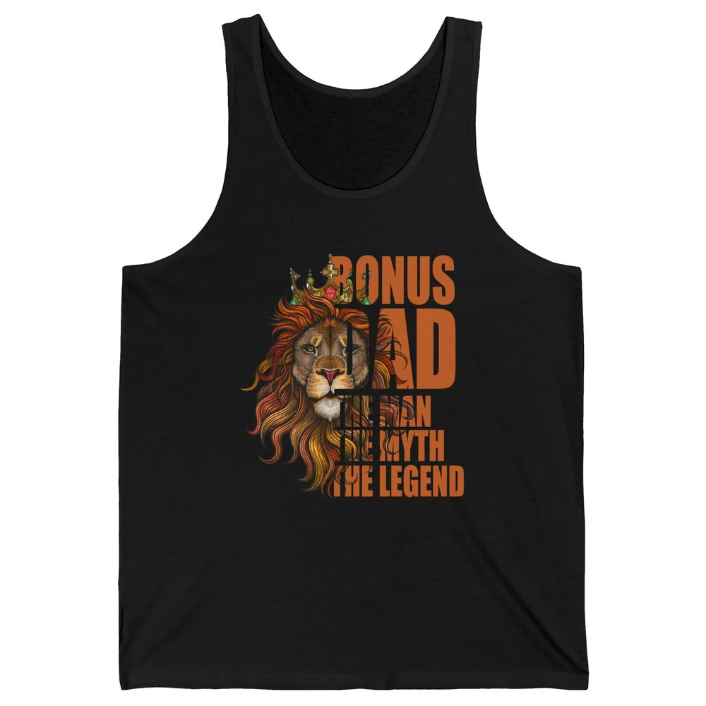 Vintage Lion Bonus Dad The Man The Myth The Legend Dad Gift Unisex Jersey Tank