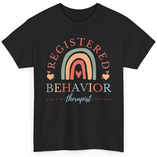 Boho Rainbow Registered Behavior Tech RBT Behavior Therapist Classic Unisex T-Shirt